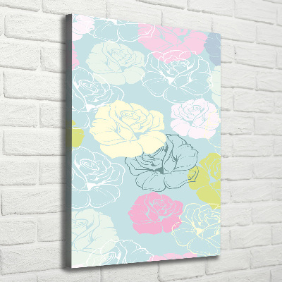 Quadro su tela canvas verticale Rose