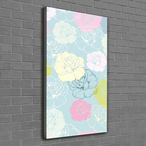 Quadro su tela canvas verticale Rose