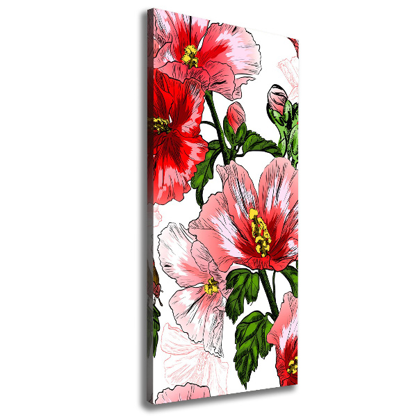 Stampa quadro su tela verticale Ibisco