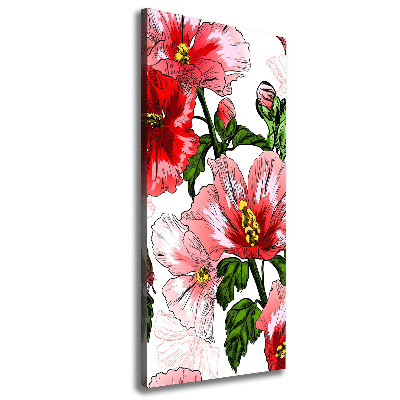 Stampa quadro su tela verticale Ibisco