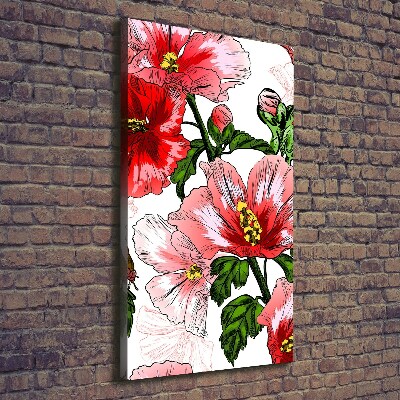 Stampa quadro su tela verticale Ibisco