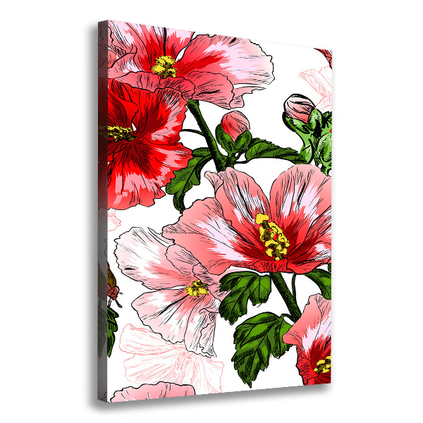 Stampa quadro su tela verticale Ibisco