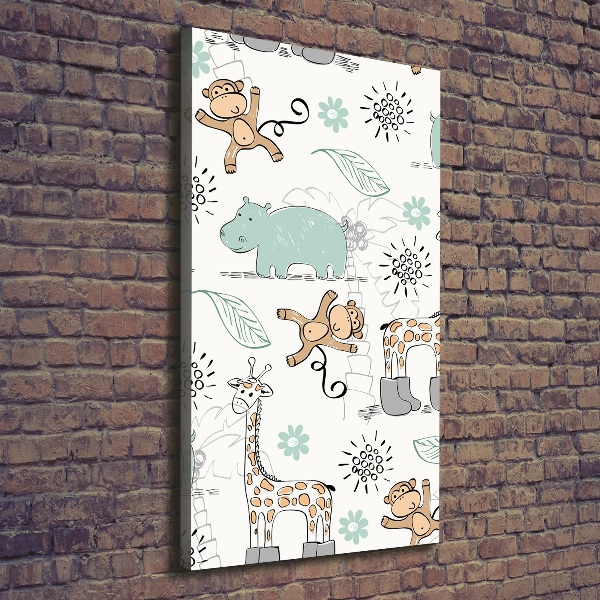 Stampa quadro su tela verticale Animali dell'Africa