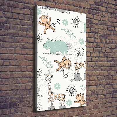 Stampa quadro su tela verticale Animali dell'Africa