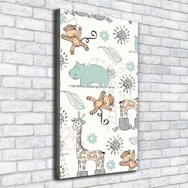 Stampa quadro su tela verticale Animali dell'Africa