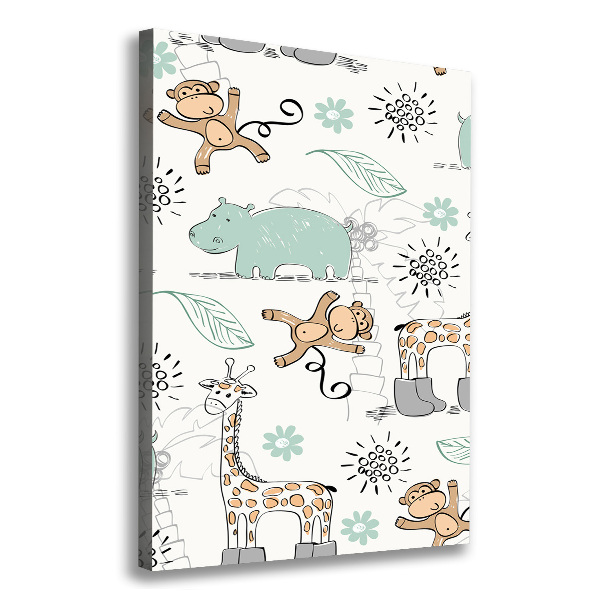 Stampa quadro su tela verticale Animali dell'Africa