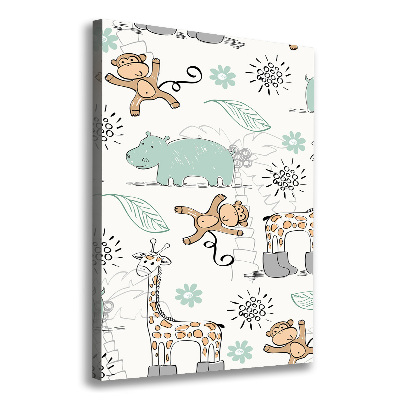 Stampa quadro su tela verticale Animali dell'Africa