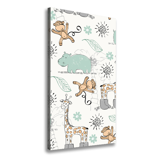 Stampa quadro su tela verticale Animali dell'Africa