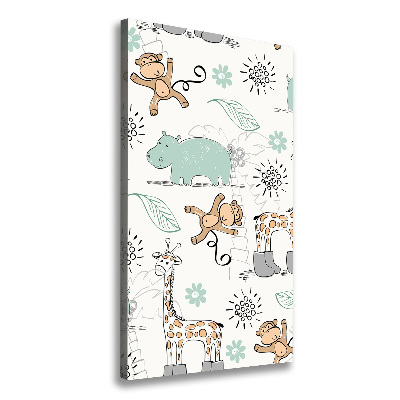 Stampa quadro su tela verticale Animali dell'Africa