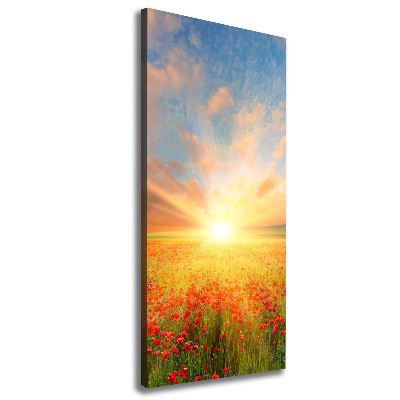 Quadro su tela canvas verticale Campo di papaveri