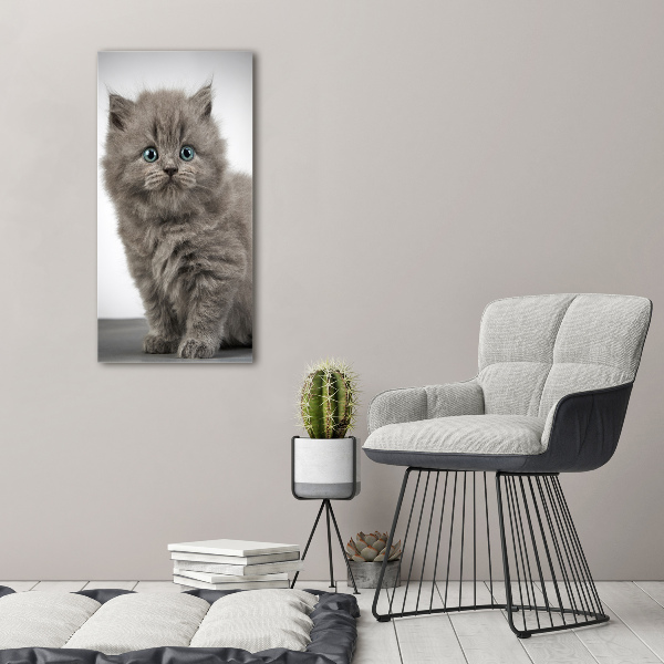 Quadro foto su tela verticale Gatto grigio britannico