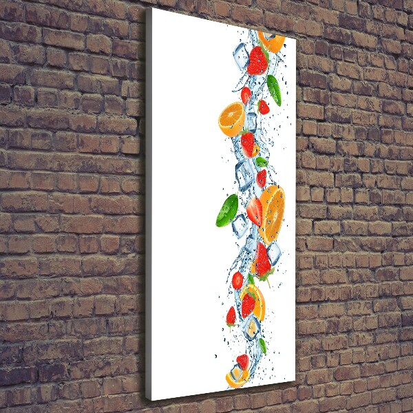 Quadro su tela canvas verticale Frutta e ghiaccio