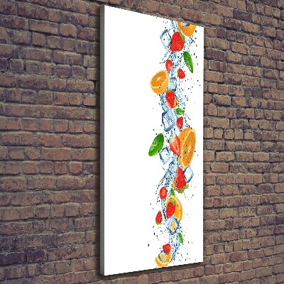 Quadro su tela canvas verticale Frutta e ghiaccio