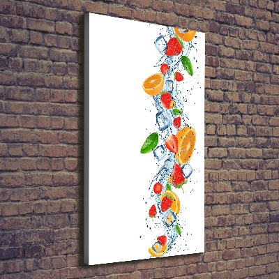 Quadro su tela canvas verticale Frutta e ghiaccio