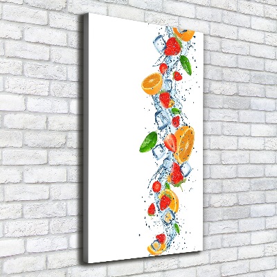 Quadro su tela canvas verticale Frutta e ghiaccio