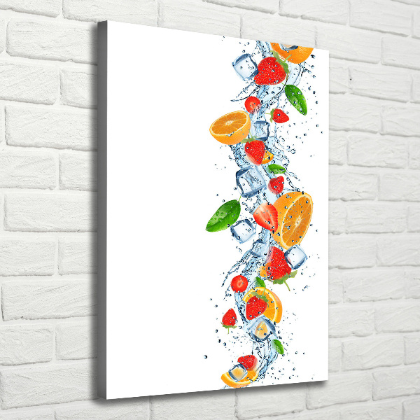 Quadro su tela canvas verticale Frutta e ghiaccio