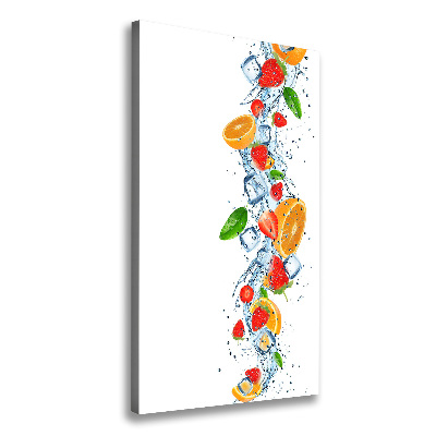 Quadro su tela canvas verticale Frutta e ghiaccio