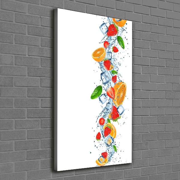 Quadro su tela canvas verticale Frutta e ghiaccio