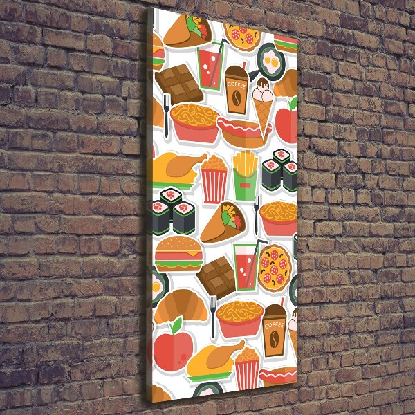 Stampa quadro su tela verticale Fast food
