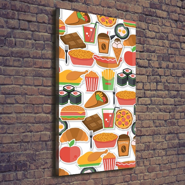 Stampa quadro su tela verticale Fast food