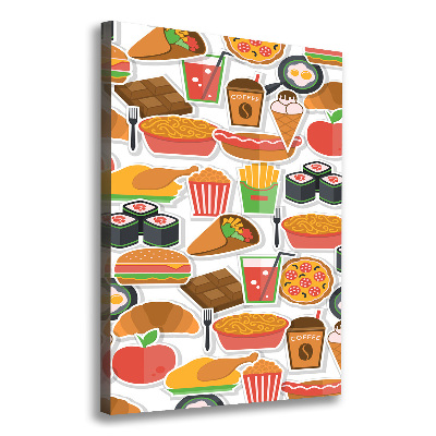 Stampa quadro su tela verticale Fast food