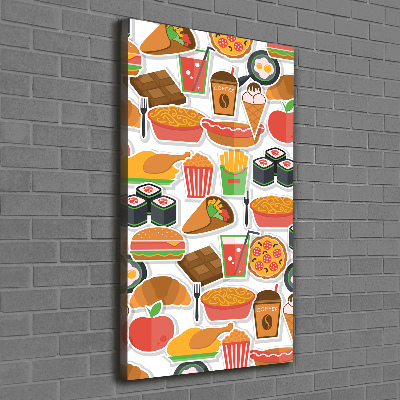 Stampa quadro su tela verticale Fast food