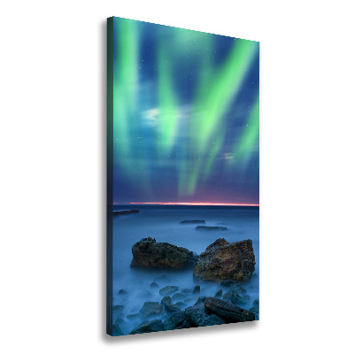 Quadro foto su tela verticale Aurora boreale