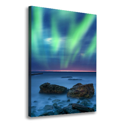 Quadro foto su tela verticale Aurora boreale
