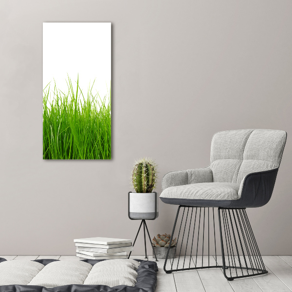 Quadro su tela canvas verticale Erba verde