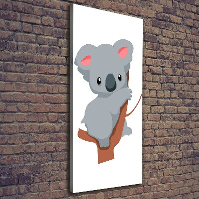 Quadro foto su tela verticale Un panda su un albero