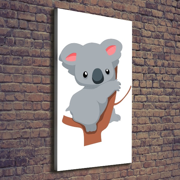 Quadro foto su tela verticale Un panda su un albero