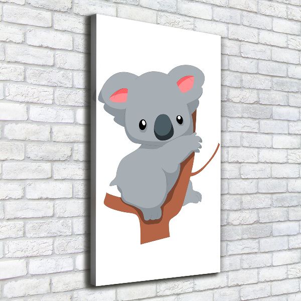 Quadro foto su tela verticale Un panda su un albero