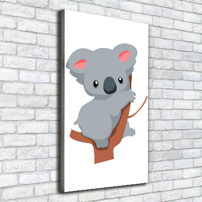 Quadro foto su tela verticale Un panda su un albero