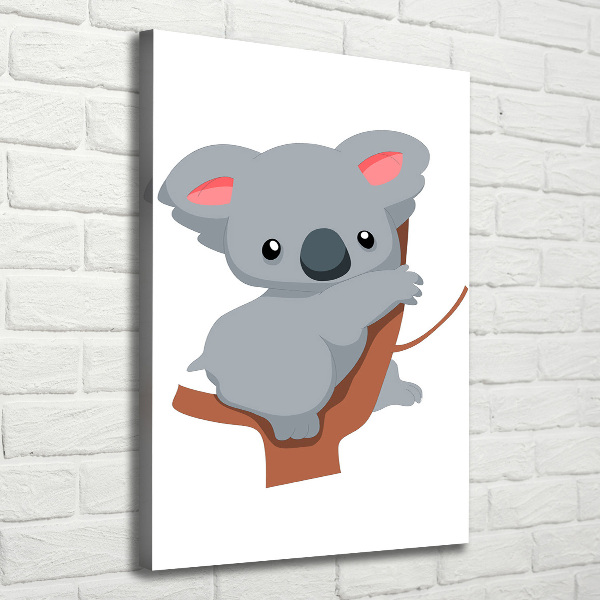 Quadro foto su tela verticale Un panda su un albero