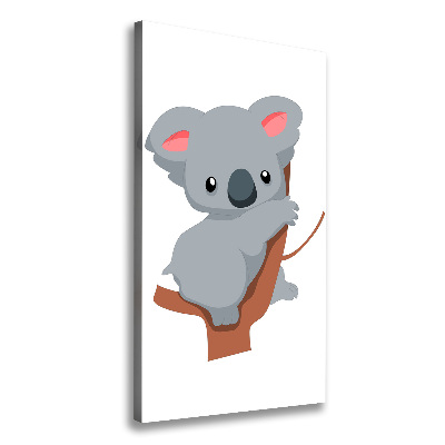 Quadro foto su tela verticale Un panda su un albero