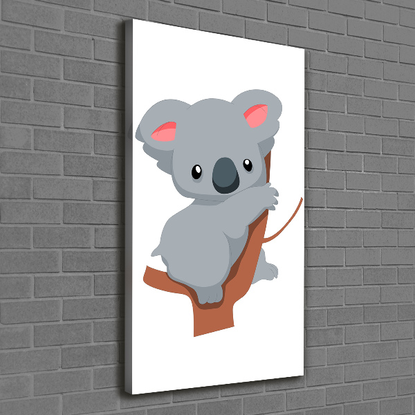 Quadro foto su tela verticale Un panda su un albero