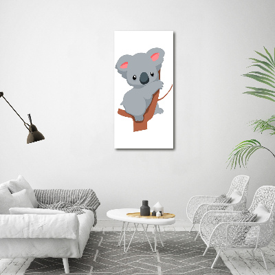 Quadro foto su tela verticale Un panda su un albero