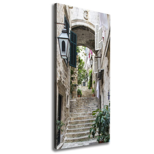 Quadro su tela canvas verticale Le strade di Dubrovnik