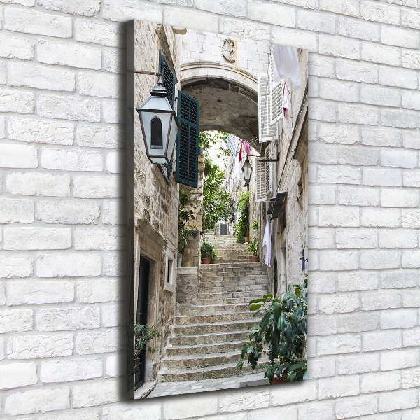 Quadro su tela canvas verticale Le strade di Dubrovnik