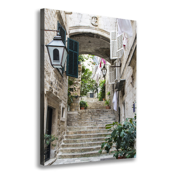 Quadro su tela canvas verticale Le strade di Dubrovnik