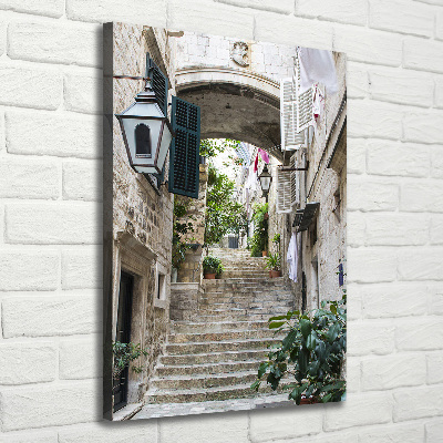 Quadro su tela canvas verticale Le strade di Dubrovnik