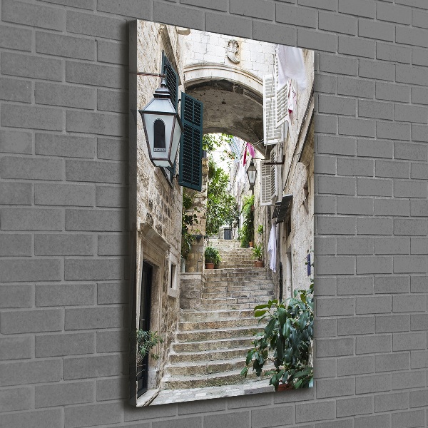 Quadro su tela canvas verticale Le strade di Dubrovnik