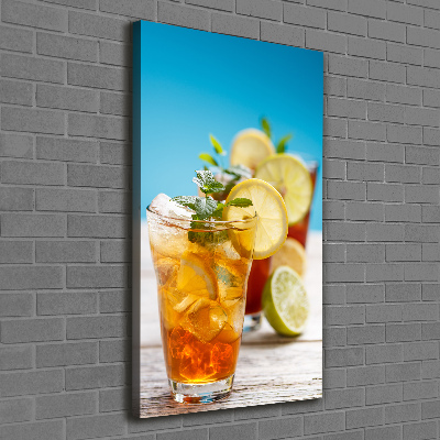 Quadro foto su tela verticale Tè freddo