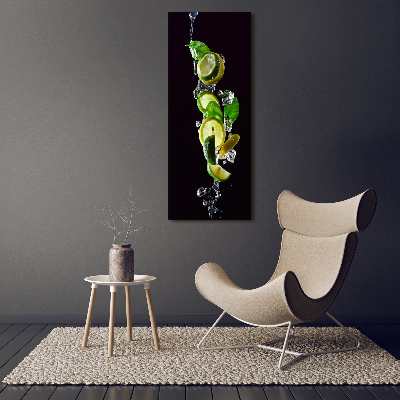 Quadro su tela canvas verticale Lime e limone