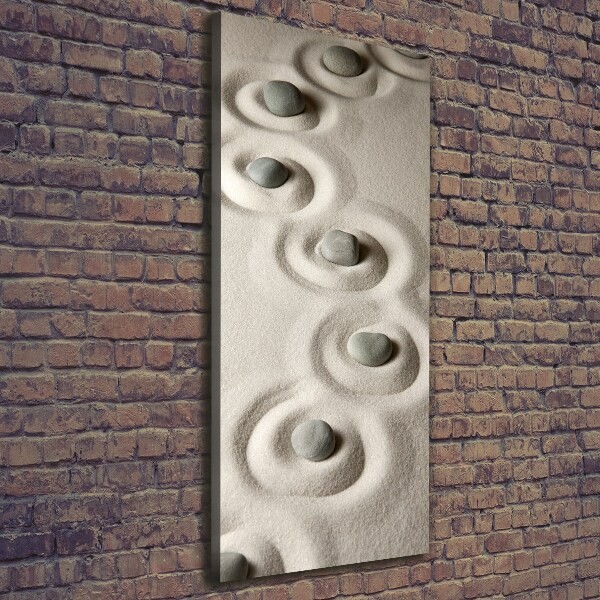 Quadro su tela canvas verticale Pietre nella sabbia