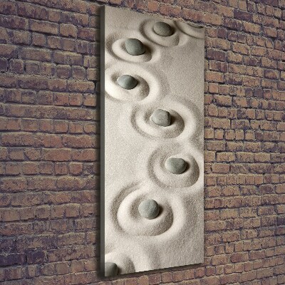 Quadro su tela canvas verticale Pietre nella sabbia