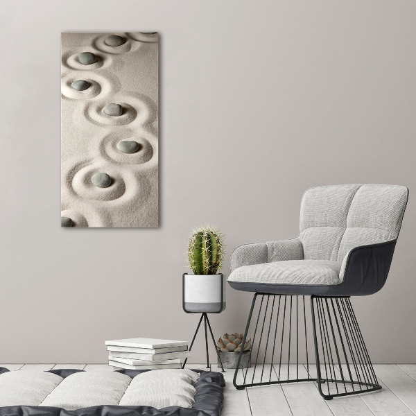 Quadro su tela canvas verticale Pietre nella sabbia