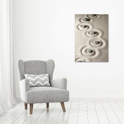 Quadro su tela canvas verticale Pietre nella sabbia