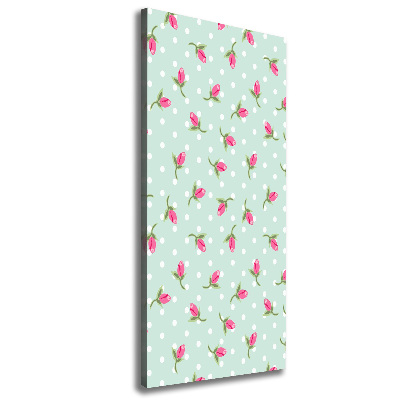 Quadro foto su tela verticale Rose