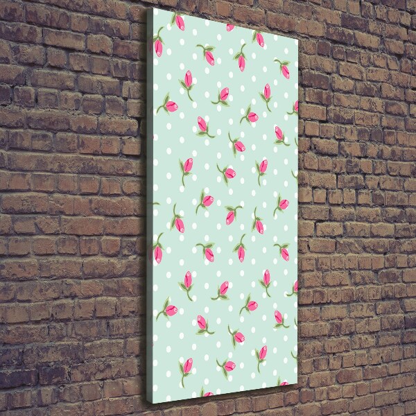 Quadro foto su tela verticale Rose